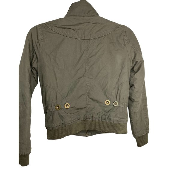 Ashley by 26 International Army Green Puffy Military Utility Jacket Size S - Picture 2 of 12